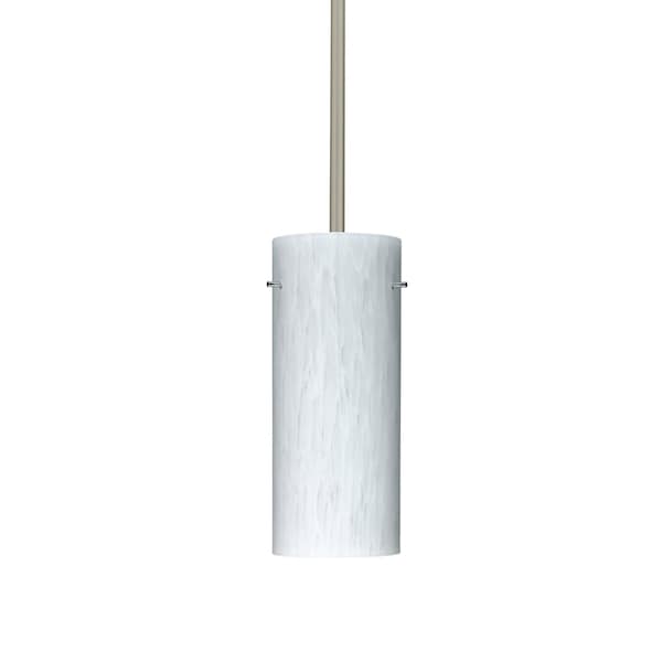 Besa Lighting Stilo 10 Stem Pendant, Carrera, Satin Nickel Finish, 1x100W Incandescent 1TT-412319-SN - main
